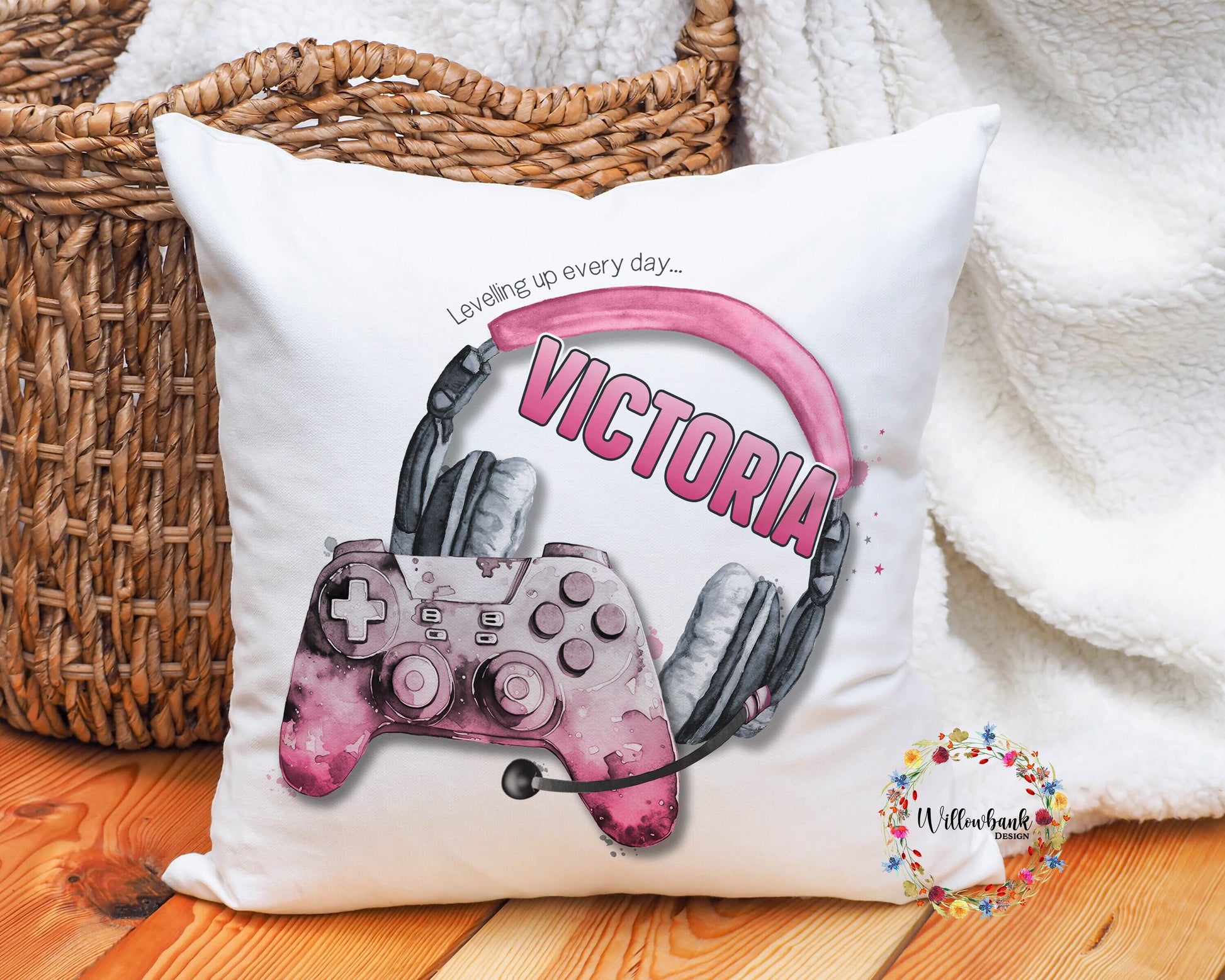 Personalised Gamer Cushion l Gamer Gift l Gaming Present l Christmas Gift Idea l Stocking Filler l Christmas Eve Box l Gift For Teenager