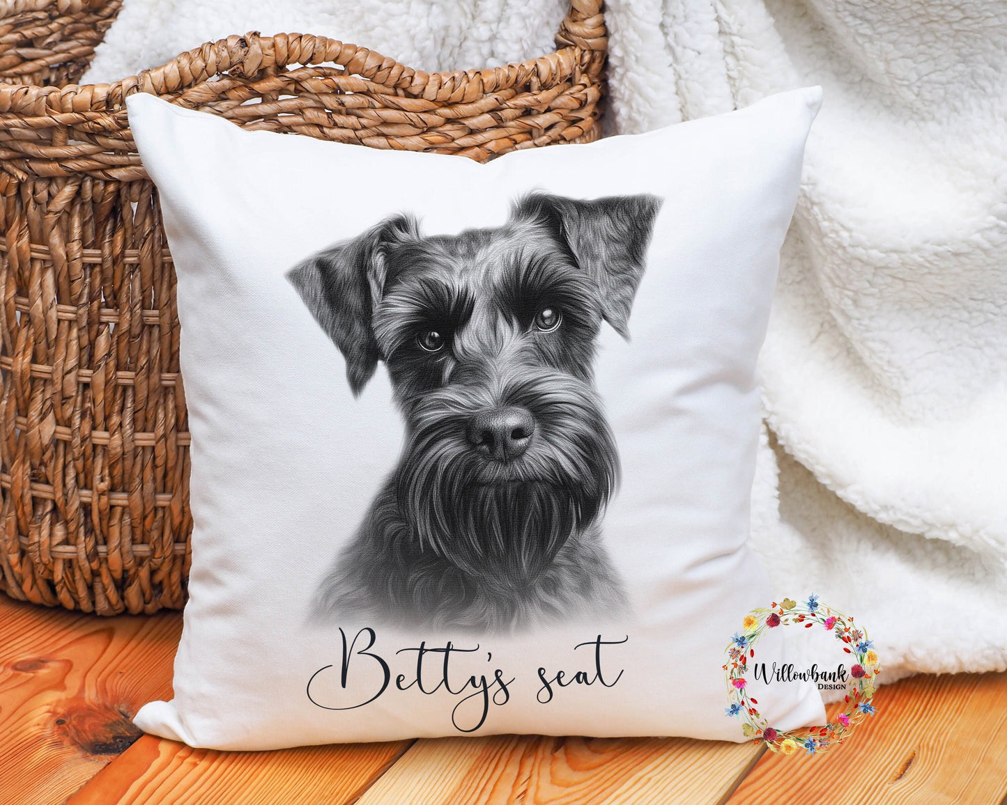 Personalised Miniature Schnauzer Cushion