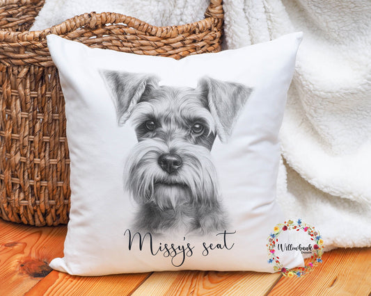 Personalised Miniature Schnauzer Cushion