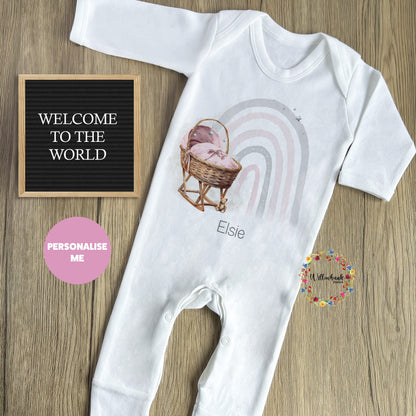 New Baby Moses Basket Baby Grow