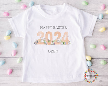 Personalised Happy Easter Tshirt